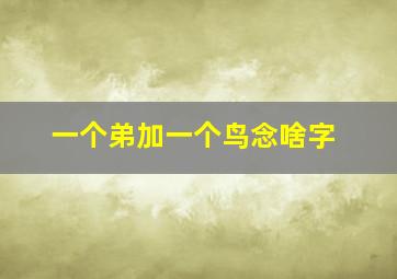 一个弟加一个鸟念啥字