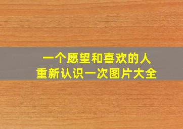 一个愿望和喜欢的人重新认识一次图片大全