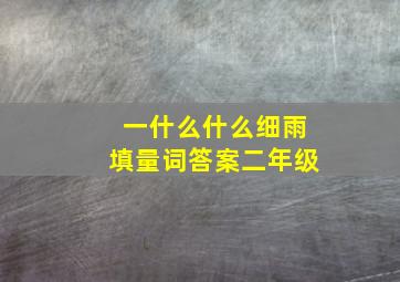 一什么什么细雨填量词答案二年级