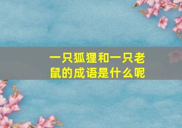 一只狐狸和一只老鼠的成语是什么呢