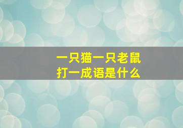 一只猫一只老鼠打一成语是什么