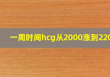 一周时间hcg从2000涨到22000