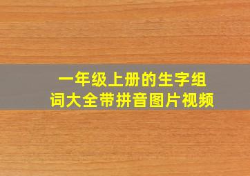 一年级上册的生字组词大全带拼音图片视频