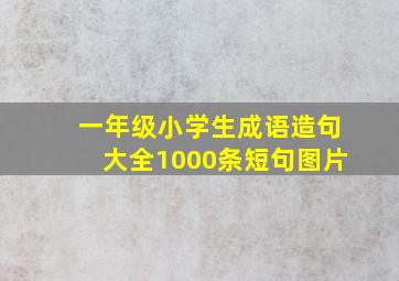 一年级小学生成语造句大全1000条短句图片