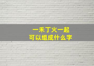 一禾丁火一起可以组成什么字