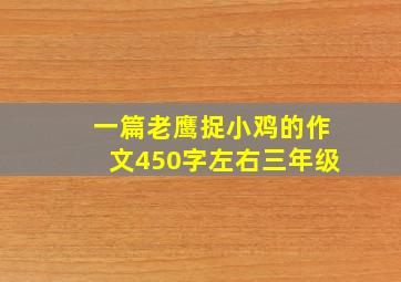 一篇老鹰捉小鸡的作文450字左右三年级