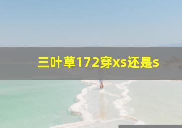 三叶草172穿xs还是s