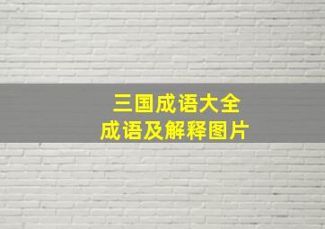 三国成语大全成语及解释图片