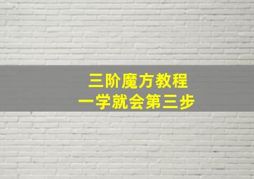 三阶魔方教程一学就会第三步