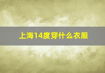 上海14度穿什么衣服