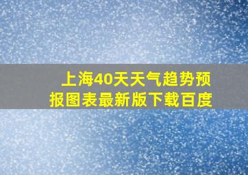 上海40天天气趋势预报图表最新版下载百度