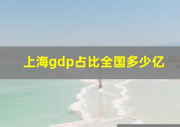 上海gdp占比全国多少亿