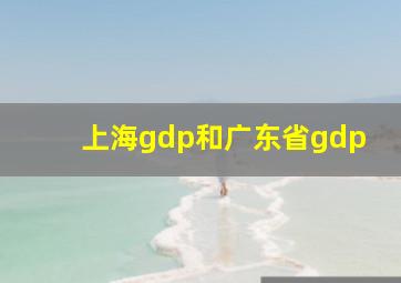 上海gdp和广东省gdp