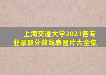 上海交通大学2021各专业录取分数线表图片大全集