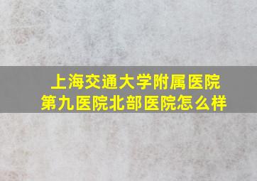 上海交通大学附属医院第九医院北部医院怎么样