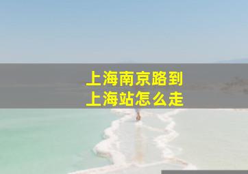 上海南京路到上海站怎么走