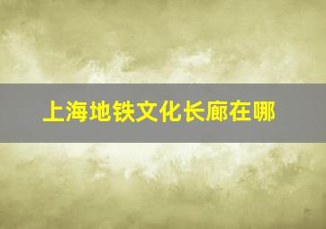 上海地铁文化长廊在哪