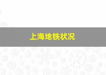 上海地铁状况