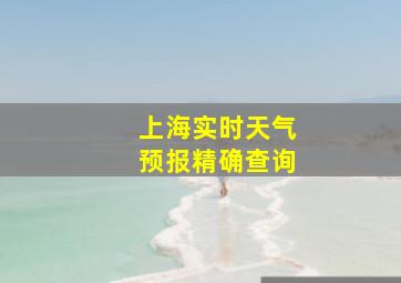 上海实时天气预报精确查询