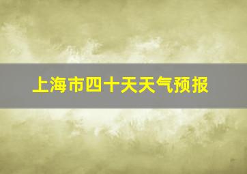 上海市四十天天气预报