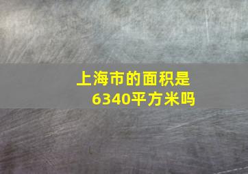 上海市的面积是6340平方米吗