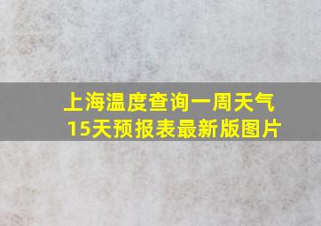 上海温度查询一周天气15天预报表最新版图片