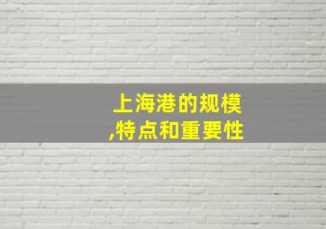 上海港的规模,特点和重要性