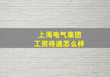 上海电气集团工资待遇怎么样