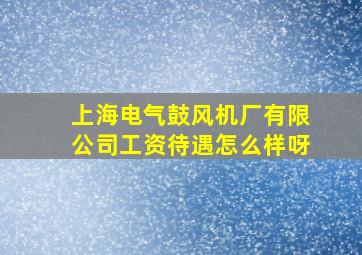 上海电气鼓风机厂有限公司工资待遇怎么样呀