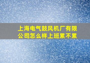 上海电气鼓风机厂有限公司怎么样上班累不累