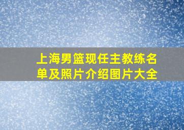 上海男篮现任主教练名单及照片介绍图片大全