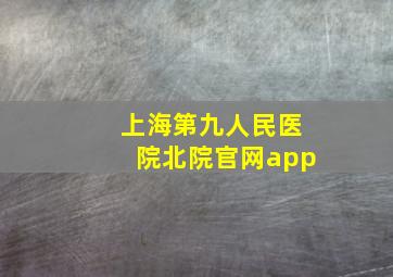 上海第九人民医院北院官网app