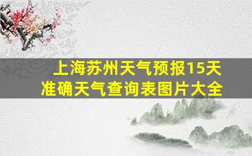 上海苏州天气预报15天准确天气查询表图片大全