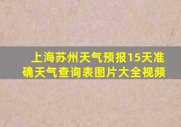 上海苏州天气预报15天准确天气查询表图片大全视频