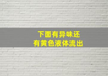 下面有异味还有黄色液体流出