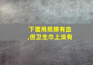 下面用纸擦有血,但卫生巾上没有