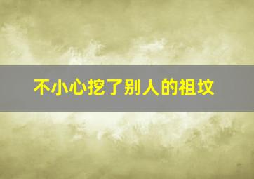 不小心挖了别人的祖坟