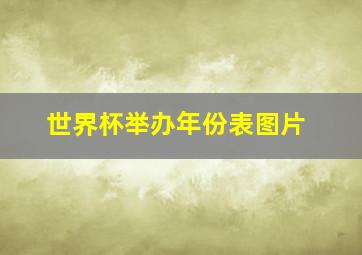 世界杯举办年份表图片