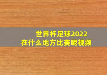 世界杯足球2022在什么地方比赛呢视频