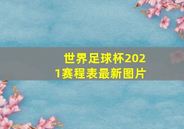 世界足球杯2021赛程表最新图片