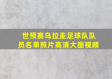 世预赛乌拉圭足球队队员名单照片高清大图视频