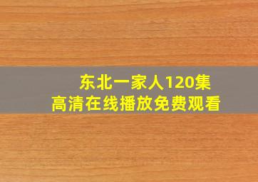 东北一家人120集高清在线播放免费观看