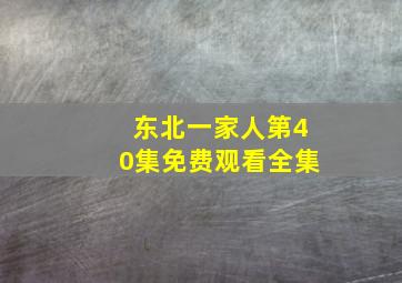 东北一家人第40集免费观看全集