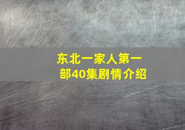 东北一家人第一部40集剧情介绍