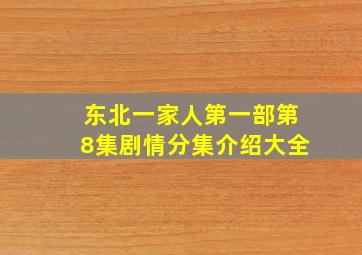 东北一家人第一部第8集剧情分集介绍大全