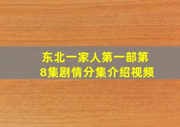 东北一家人第一部第8集剧情分集介绍视频