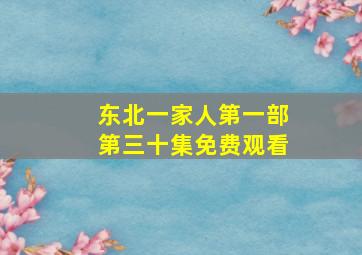 东北一家人第一部第三十集免费观看