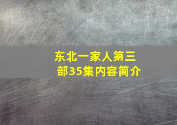 东北一家人第三部35集内容简介