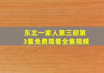 东北一家人第三部第3集免费观看全集视频