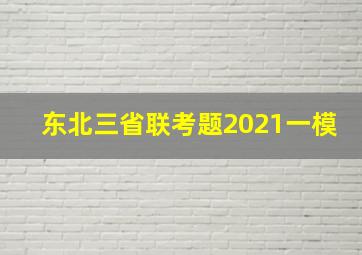 东北三省联考题2021一模